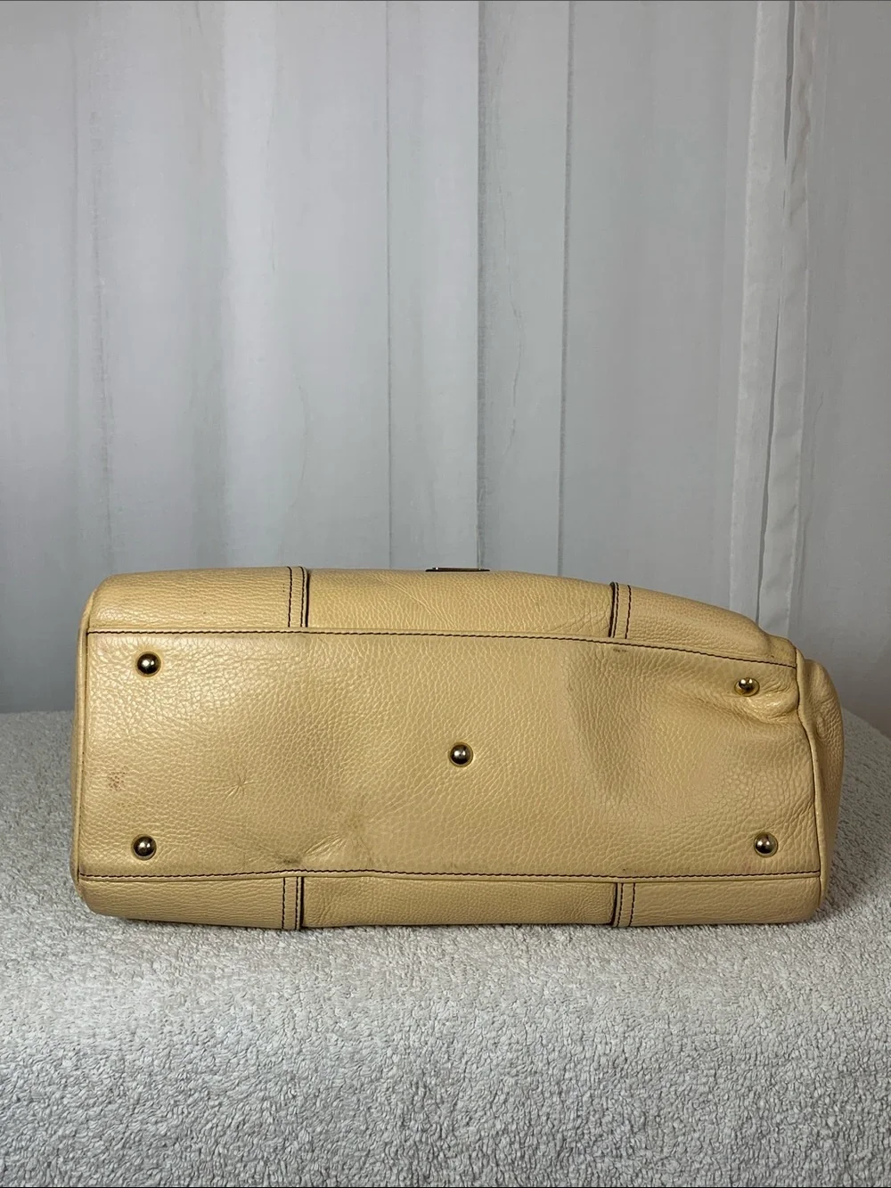 GUC MCM Vintage Ivory Visetos Monogram Satchel